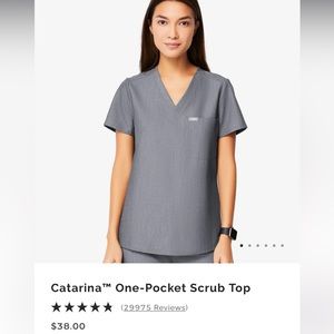 Figs women’s XS Catarina one pocket scrub top & Figs Zamora jogger scrub pants